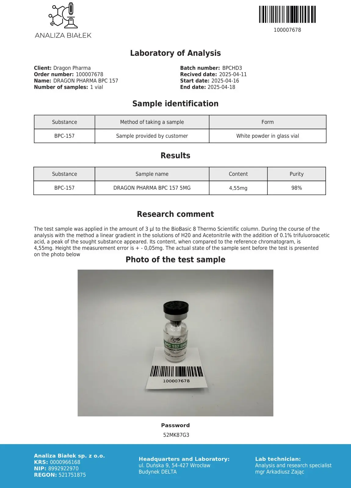 BPC 157 5mg